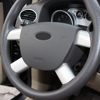 

Car Interior Stainless Steel Steering Wheel Decoration Trim Garnish Cover Fit For Ford Focus 2 MK2 2005-2014