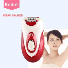 KEMEI 3 in1 электрический эпилятор Для женщин Depiladora Перезаряжаемые красный леди бритвы эпиляции культовой Серии Femme тела Feminino бикини триммер