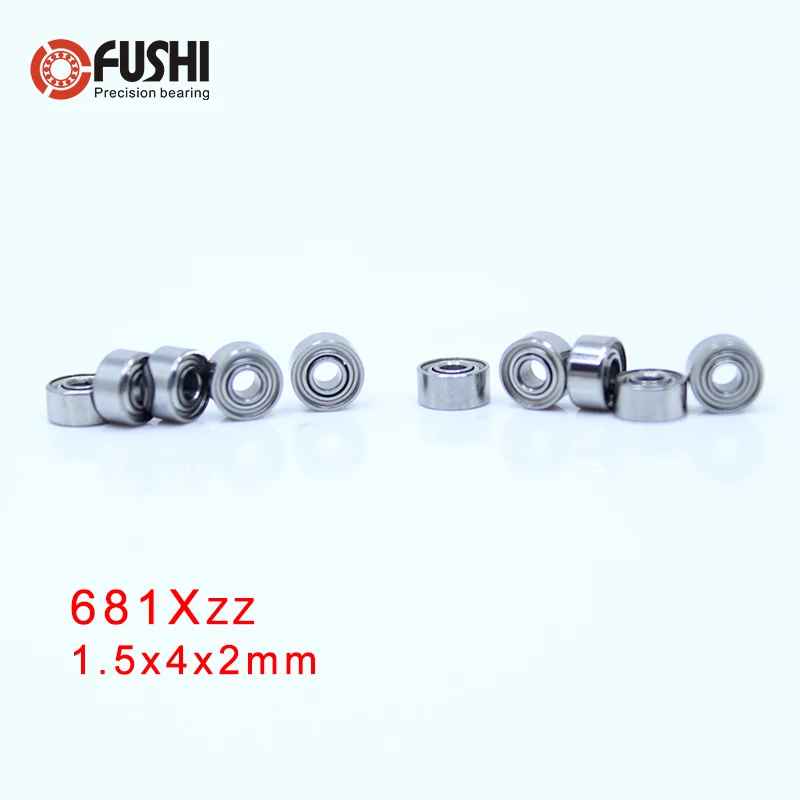 Фото Миниатюрные шариковые подшипники W68/1.5ZZ 681XZZ ABEC-5 (100 шт.) L-415ZZ, 5x4x2 мм №1