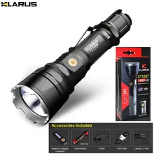 Flashlight KLARUS XT12GT CREE XHP35 HI D4 LED Black max 1600LM throw 603 meters Magnetic Charging