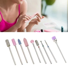 Легкие электрические сверла для ногтей из нержавеющей стали 9 шт., набор полировочных инструментов, Шлифовальная головка для маникюрных сверл