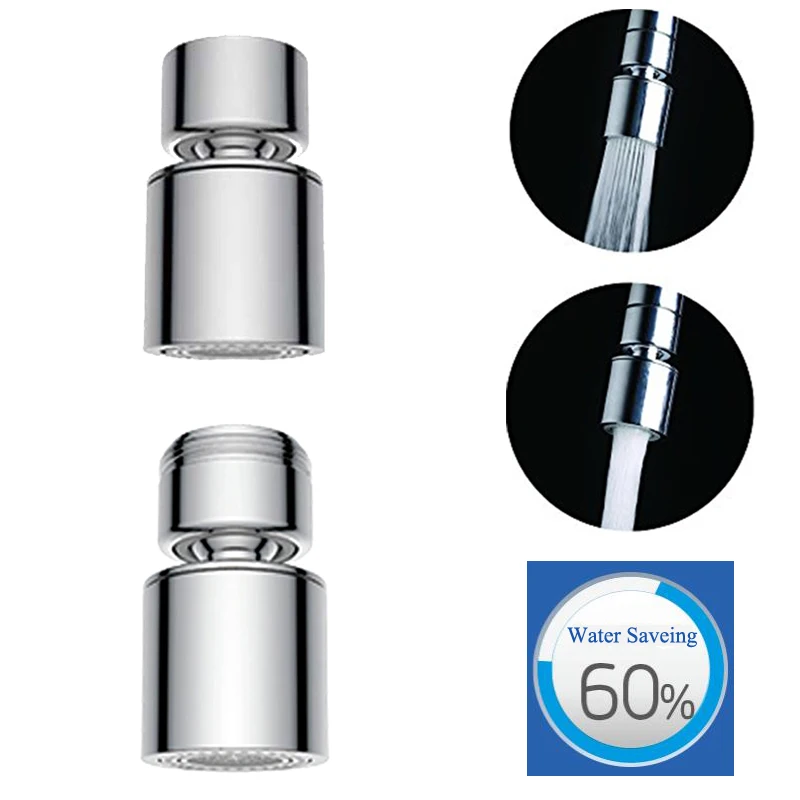

AODEYI 2-Flow Aerator Water Saving Multi-function Faucet Aerator 360 Degree Swivel Bidet Kitchen Faucet Tap Sprayer