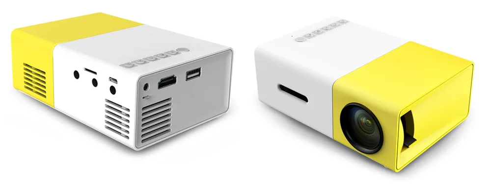 

YG-300 YG300 YG310 LED Portable Projector 400-600LM 3.5mm Audio 320 x 240 Pixels HDMI USB Mini Projector Home Media Player