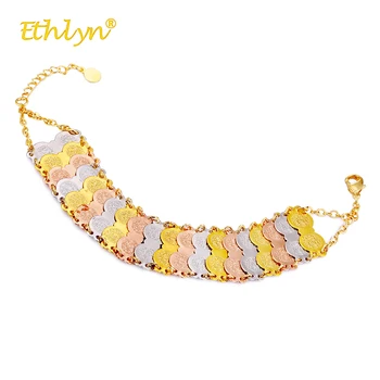 

Ethlyn Personality Bracelets Jewelry For Women Tesbih Muslim Religious Bangles Multicolor Patchwork Double Row Chain Bracelets