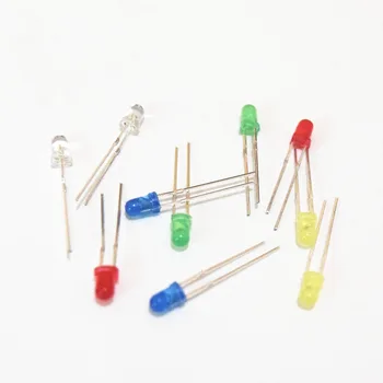 

3mm LED Red Green BLue Yellow Orange White light emitting diode 100 PCS/LOT