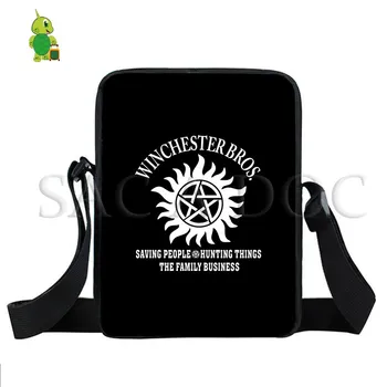 

Supernatural Sam Dean Castiel Mini Messenger Bags Women Men Crossbody Handbag Boys Girls School Bags Small Travel Shoulder Bags