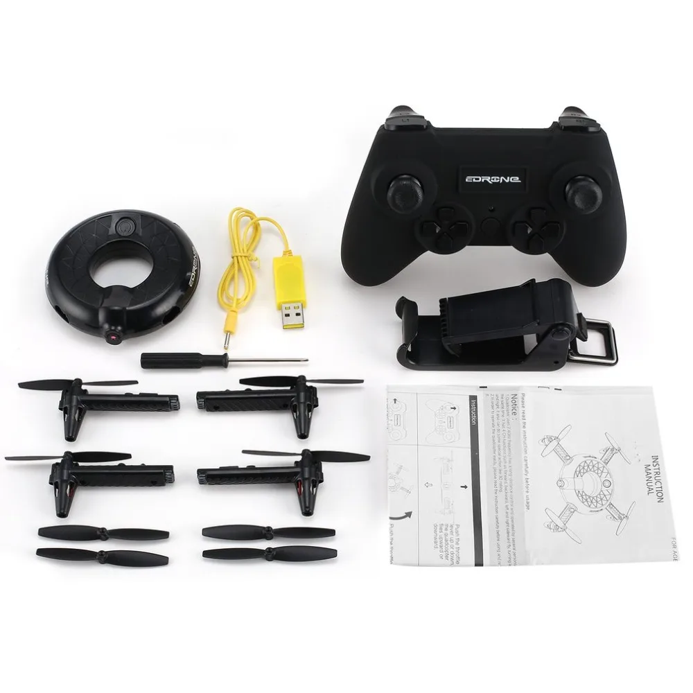 

Utoghter Detachtable RC Drone Smart RC Helicopter with 720P HD Wifi Camera Real-time Altitude Hold UAV Headless Mode LED Light
