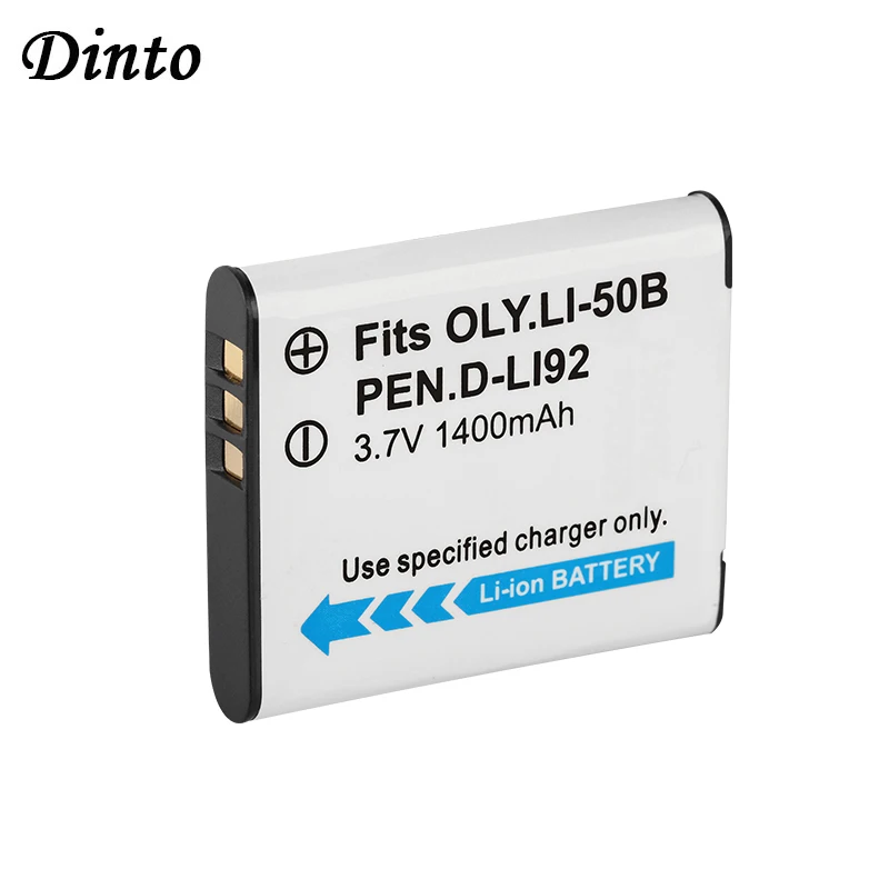 

Dinto 1400mAh 3.7V 1pc Li-50B Li50B Li 50B D-Li92 DLi92 D Li92 Rechargeable Camera Batteries for Olympus u6010 u9010 for Pentax