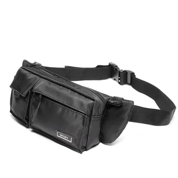 

Fashion Men Waist Bag Messenger Bags Leather Phone Pouch Casual Travel Crossbody Shoulder Bags Small Waist Bag for Men 2019