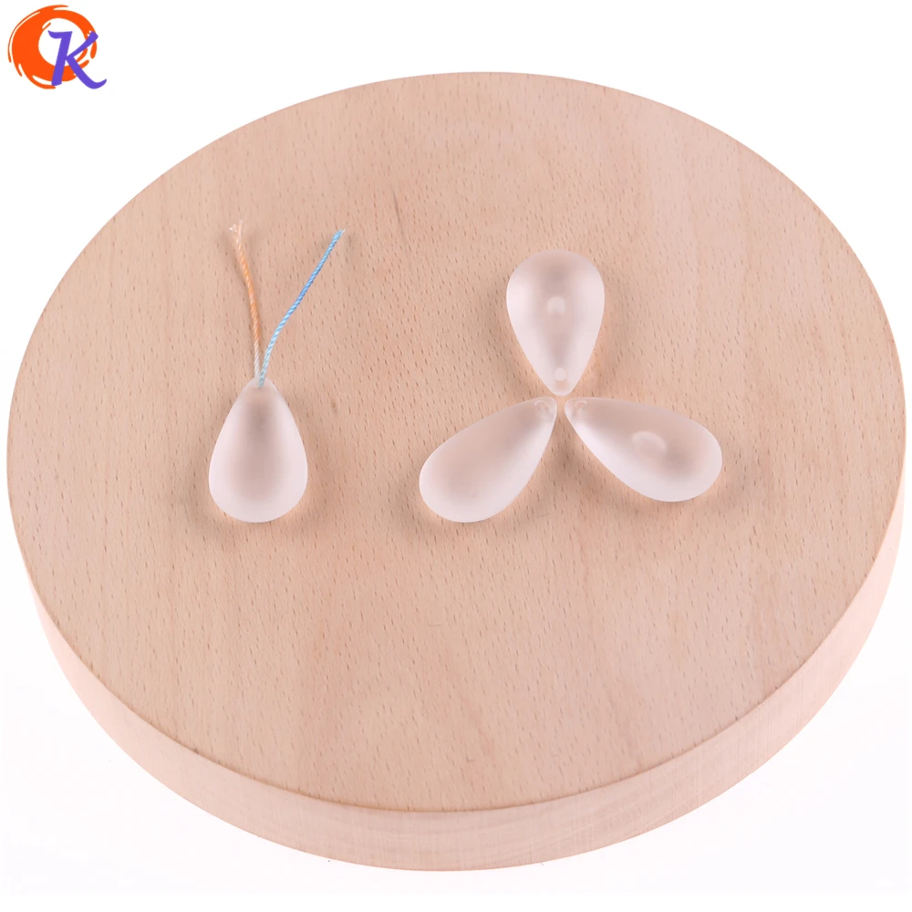 

Cordial Design 100Pcs 16*30MM Matte Beads (Shown As Picture) Japanese Elegant Water Drop Acrylic Beads For Earrings Jewelry
