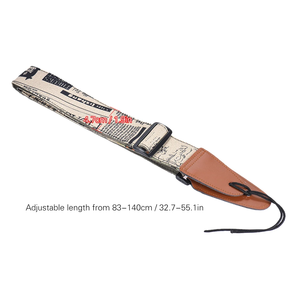 Comfortable Adjustable Guitar Strap Shoulder Strap Synthetic Leather Ends for Acoustic Folk Classic Electric Guitars Bass guitar accessories guitar strap