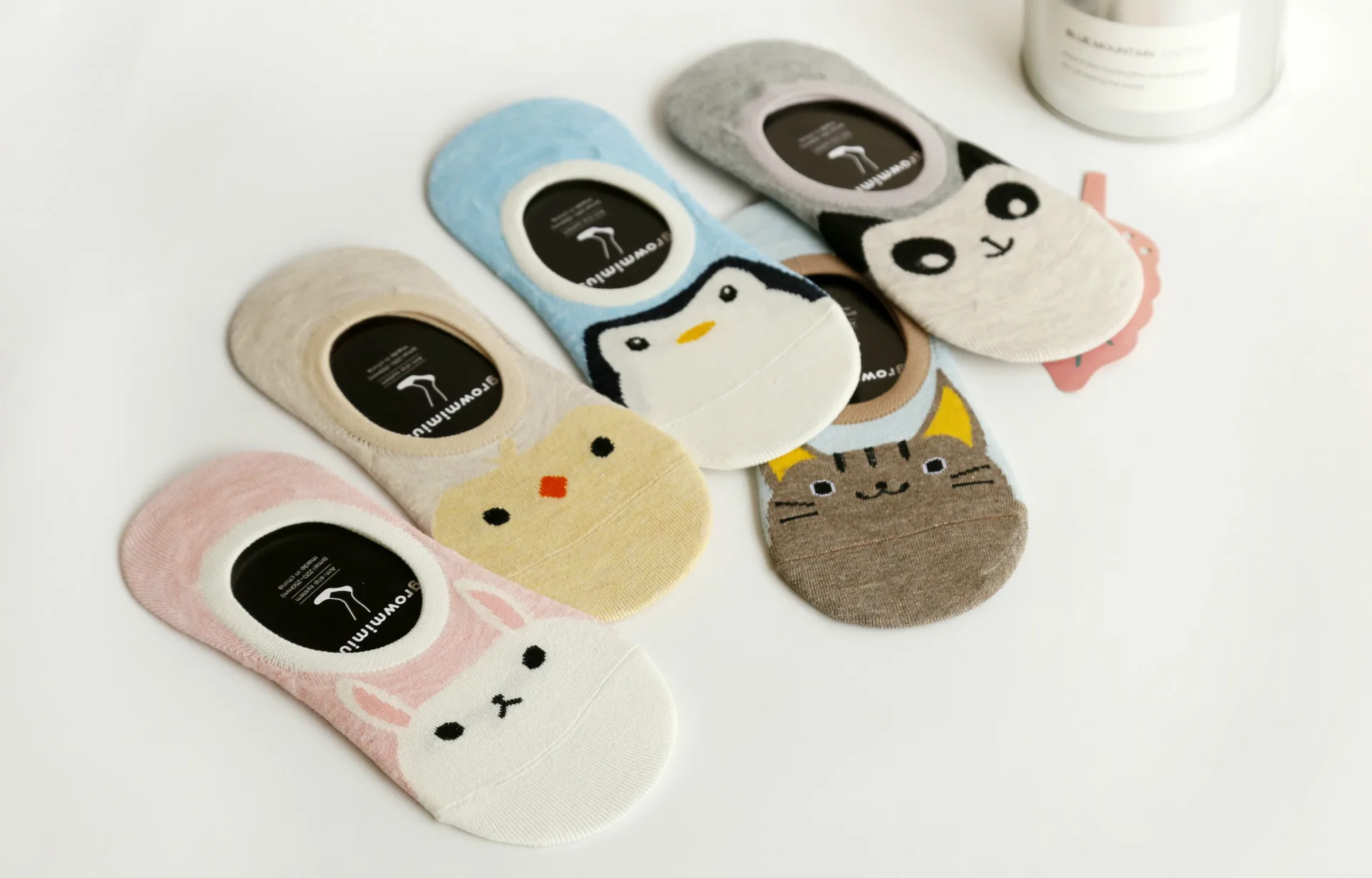 Летние носки-лодочки, женские хлопковые нескользящие носки с рисунком пингвина из мультфильма, забавная лодка, милые повседневные модные носки с милым котиком и кроликом