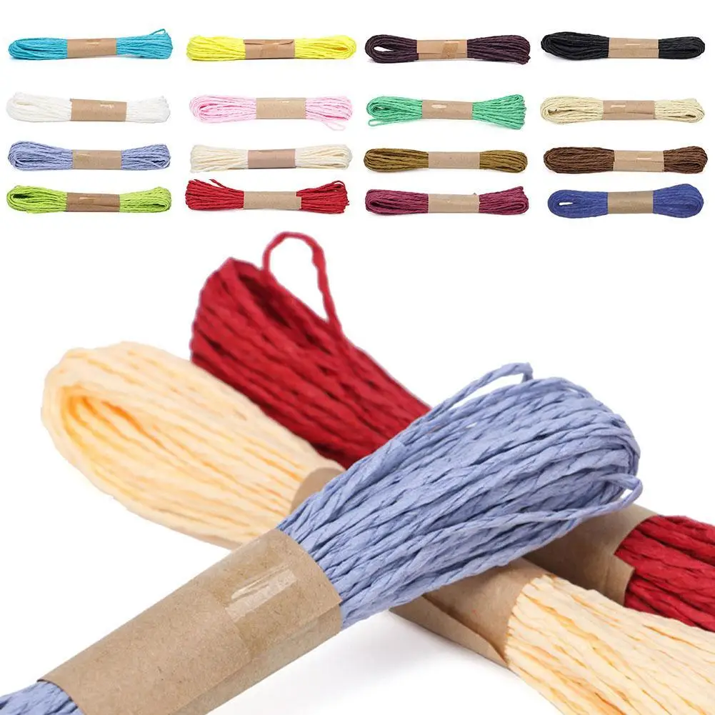 

10m width 2mm Colorful Paper Rope Gift Packaging With DIY Wedding Decoration For Needlework Scrapbook Birthday Party Wrafts