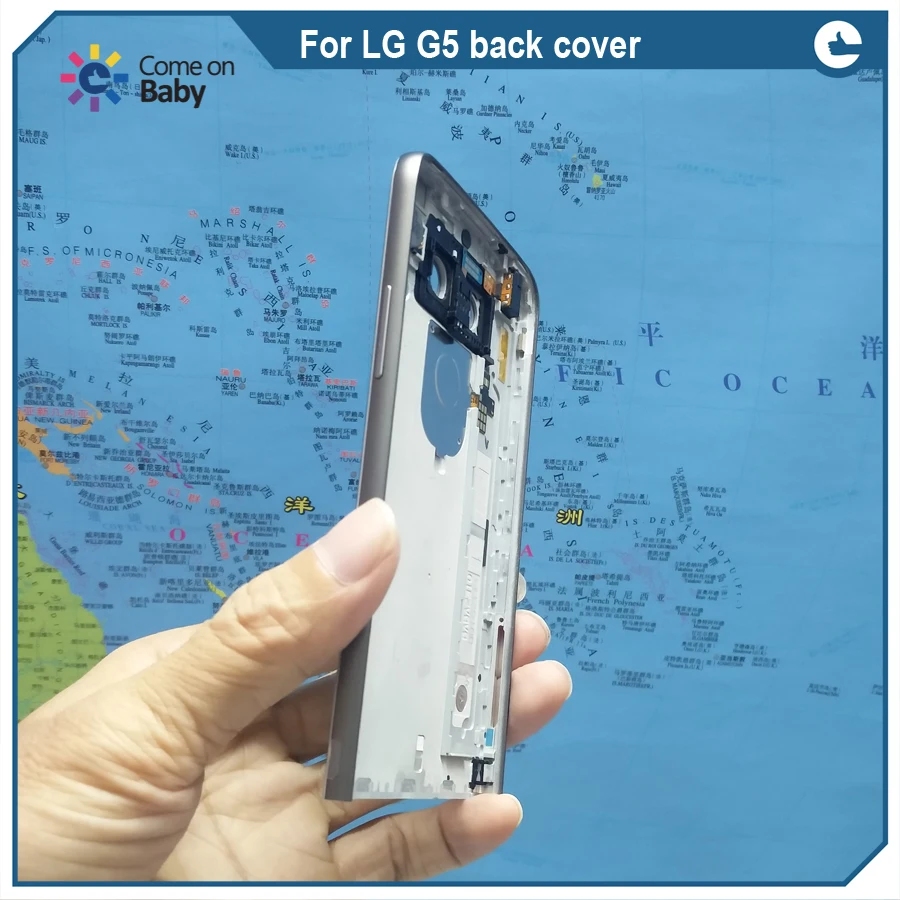 Для Lg G5 H850 h840 H830 H860 H870 H820 задняя крышка Батарея крышка задняя крышка аккумулятора Корпус в сборе с Замена объективов камеры