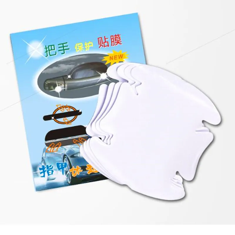 4Pcs/LOT Car Handle Protection Film Exterior Transparent Sticker For KIA RIO Ford chevrolet Lada Renault Opel Accessories | Автомобили и
