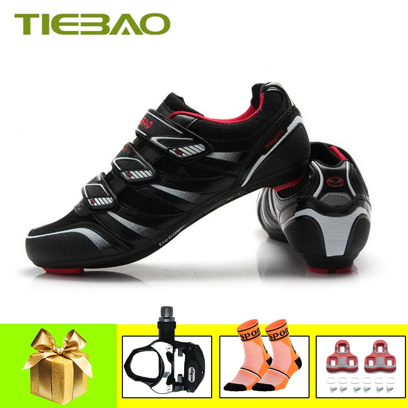 

Tiebao Outdoor Cycling Shoes men women Road Bicycle Shoes pedals SPD-SL Self-locking Breathable road Cycling Bike Shoes Sneakers