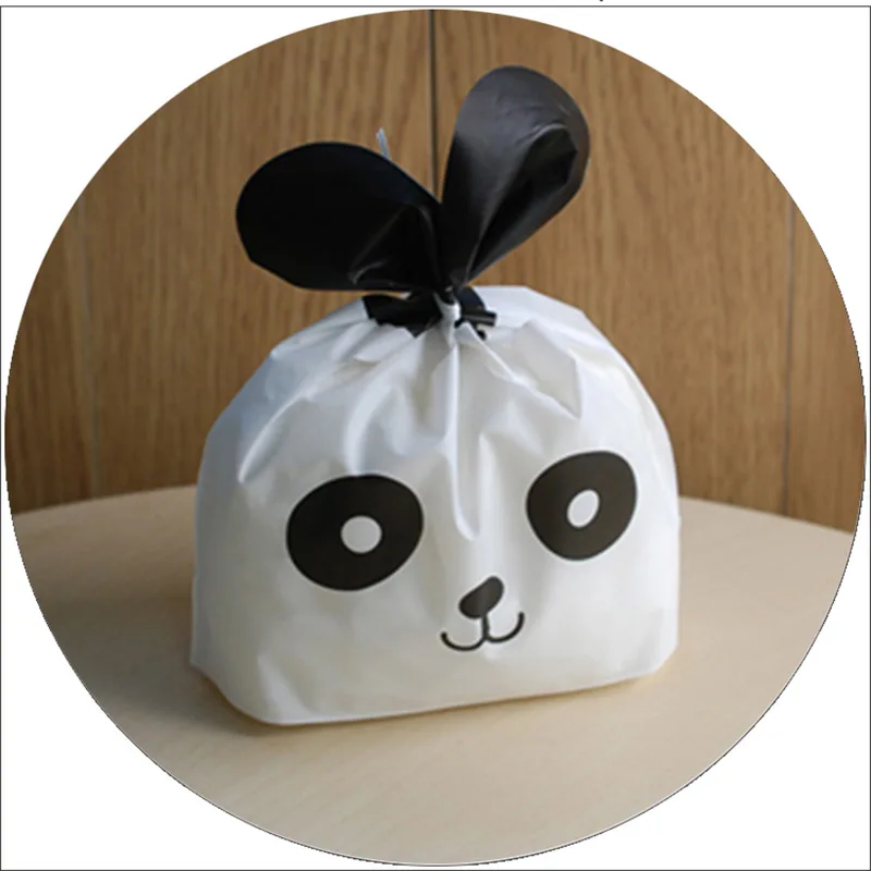 Amawill 50 шт./лот, пластиковая сумка с милой пандой для свадебного печенья, печенья, торта, конфет, сумки, упаковка для дня рождения, декор 8D