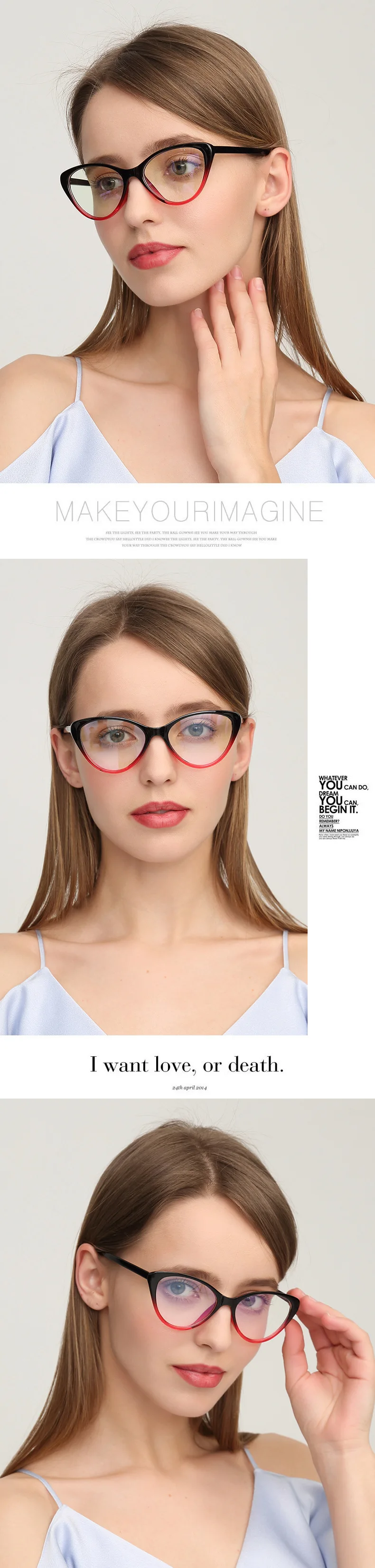 Brightzone 8 цветов винтажные прозрачные компьютерные поддельные очки для женщин оправа «кошачий глаз» близорукость очки модные цветочные очки