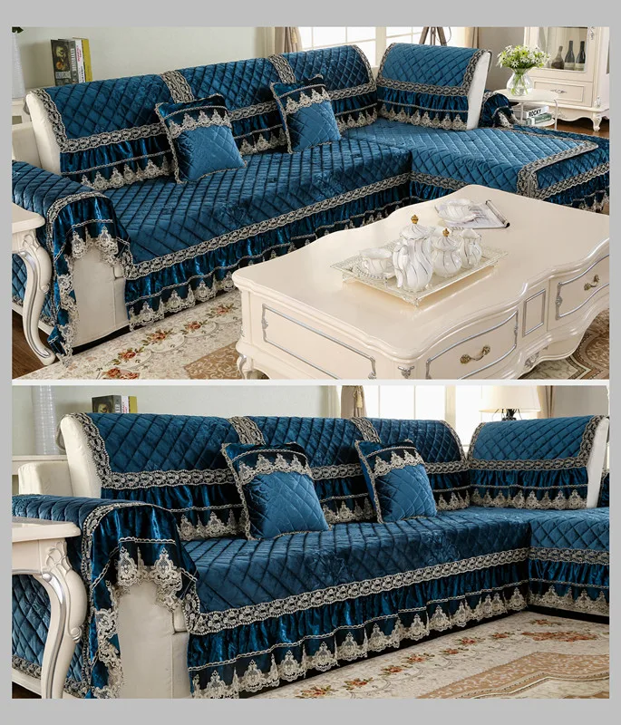 Плотный флисовый чехол для дивана для зимнего теплого фланелевого дивана полотенце противоскользящая L форма противоклещи чехол для дивана SF15