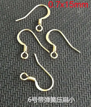 50pcs Hypoallergenic Surgical Stainless Steel Multi Design Blank Earring Wire Fish Hooks for DIY Earring Jewelry Making Findings - Цвет: 6 gold