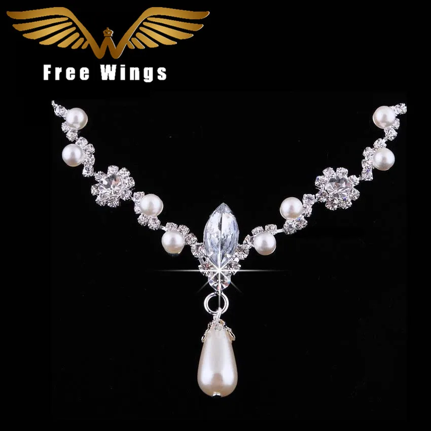 Fashion Alloy Necklaces Earrings Rhinestone Wedding Rhinestone Bridal