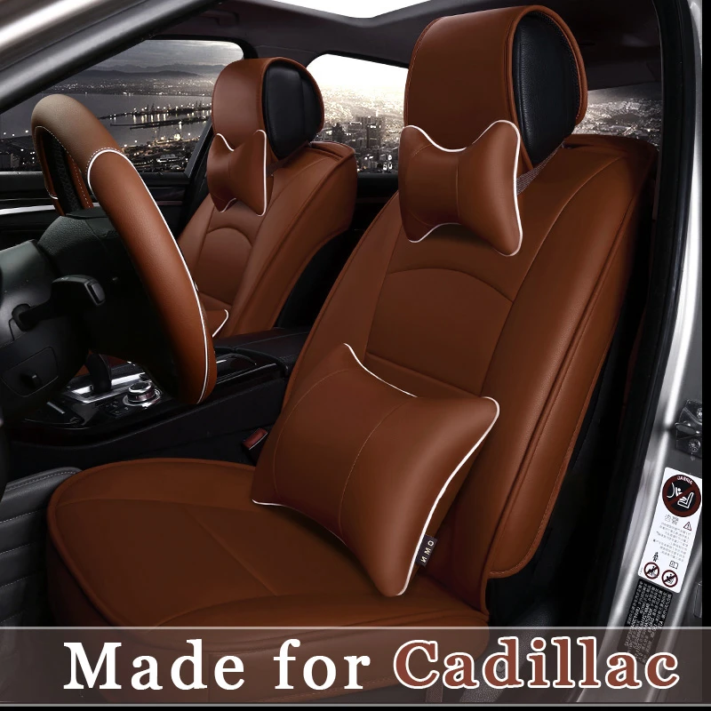 Leather Car Seat Cover for Cadillac ATS L XTS CTS CT6 SRX XT5 Escalade