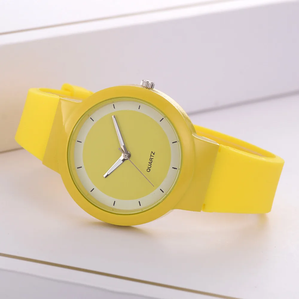 Новые женские часы с силиконовым ремешком, повседневные модные часы, подарок, круглый циферблат, аналоговые женские кварцевые наручные часы Zegarek Damski# W