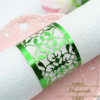 

Flower vines laser cut napkin rings for wedding decoration 50pieces free shipping