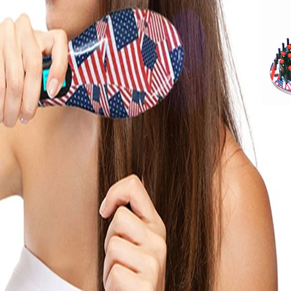 Perfect Digital LCD Display Approved Ceramique Hair Brush Straightener (1)