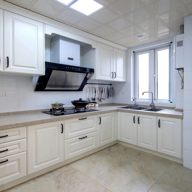 Muebles de cocina антикварный дизайн белые кухонные шкафы на продажу|Наборы для