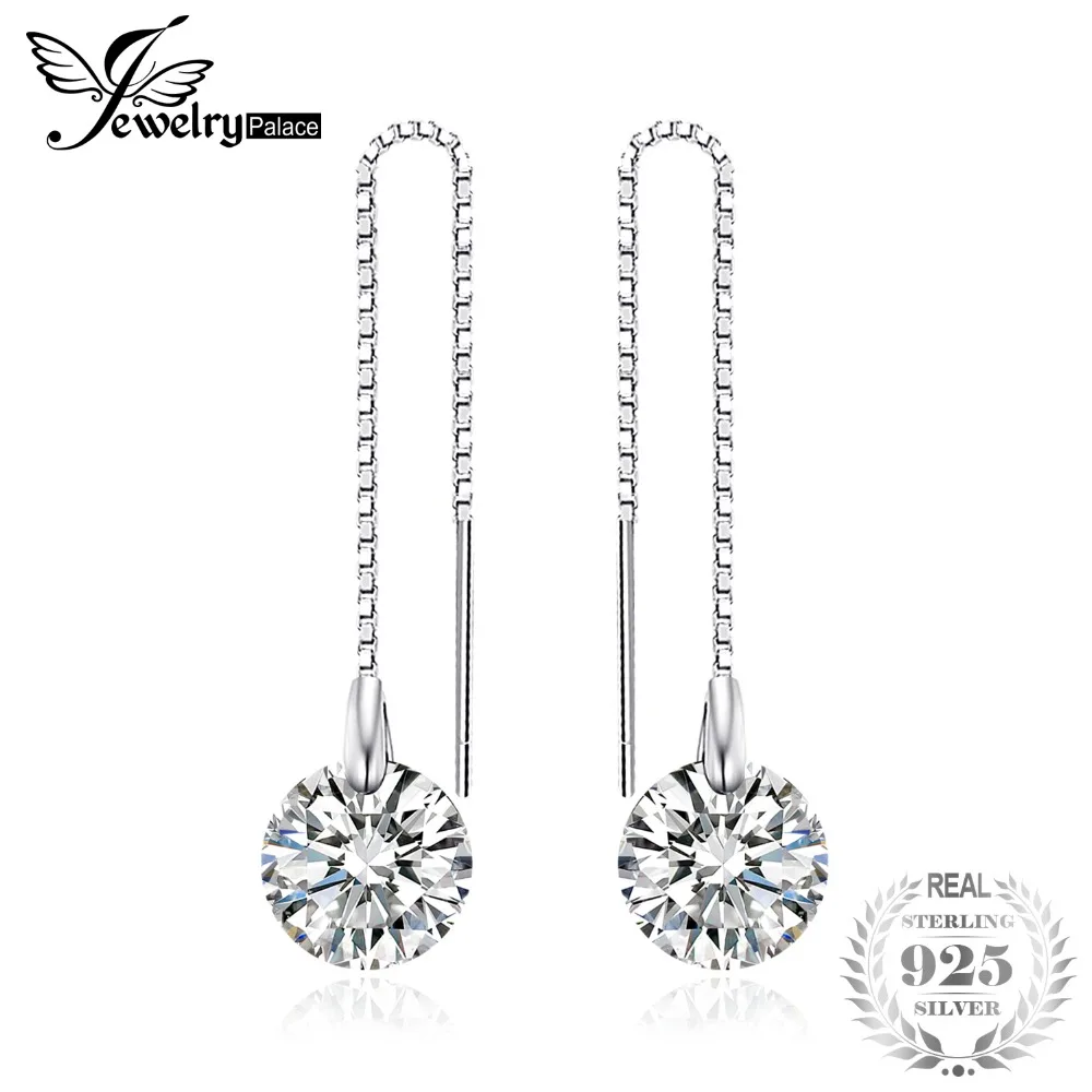 

5.2 ct Round Cut Zircon Earrings 925 Sterling Silver Fine Jewelry Fashion Women Jewelry for Party and Wedding Free Shipping