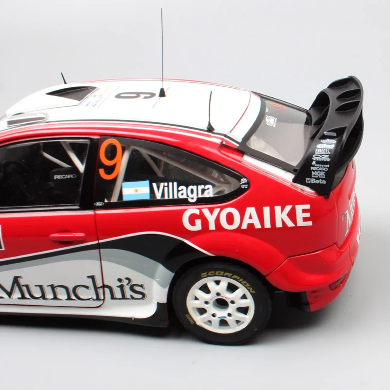 Малыш 1 18 Sunstar большой Ford RS WRC 2008 ралли Acropol Спортивные Гонки № 9 F. Villagra литье под давлением модель автомобиля масштаб игрушка в подарок