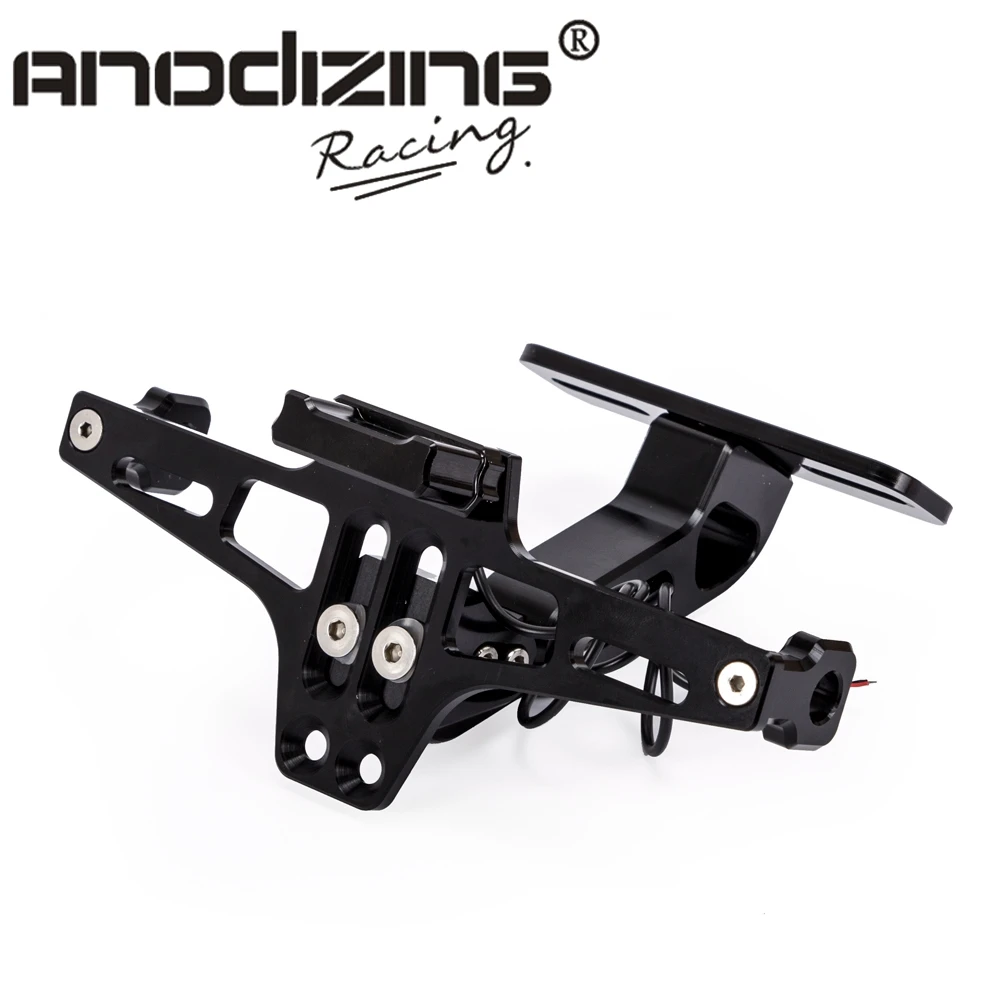 

Universal CNC Motorcycle Adjustable Angle Aluminum License Number Plate Frame Holder Bracket