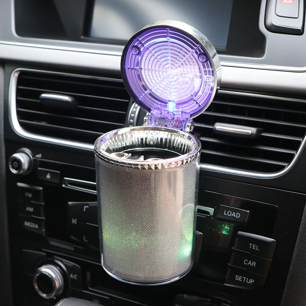 

Car Ashtray LED Light Cigarette Case Cigarette Cup Smoke Ashtray Car Styling Cigarettes Holder Auto Accessories