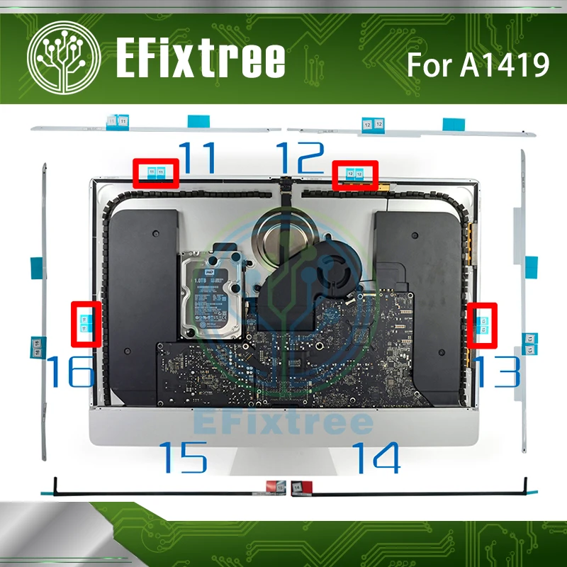 Original LCD Display Tape Adhesive Strip Sticker Glue For iMac 27 inch A1419 076-1437 076-1422 076-1444 2012 2013 2014 2015 | Компьютеры и
