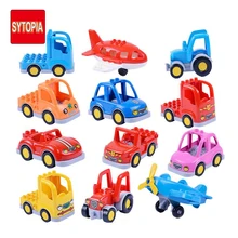 Большой конструктор машина самолет совместим с большими детскими блоками аксессуары части мой создатель грузовик игрушка мальчик девочка детский подарок