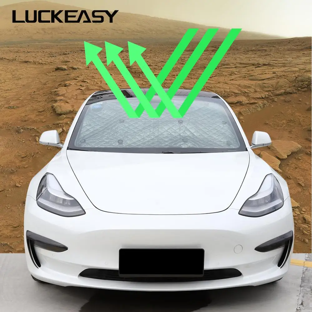 

LUCKEASY High efficiency refracting sunlight for Tesla model 3 2017- 2019 Double thick sunshade