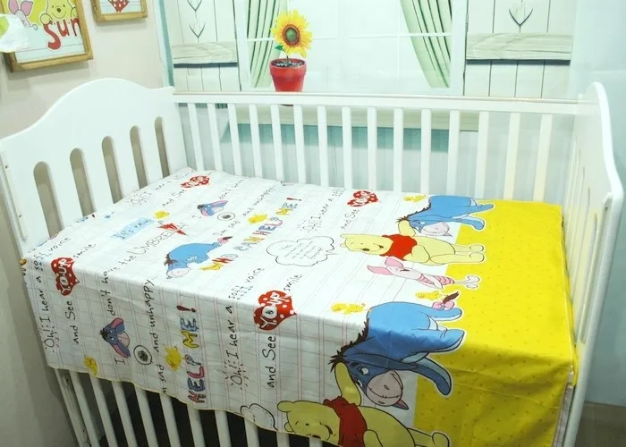 الترويج! 6 قطع مجموعات الفراش القطن الطفل الفراش الوفير حول (مصدات + ورقة + وسادة غطاء)