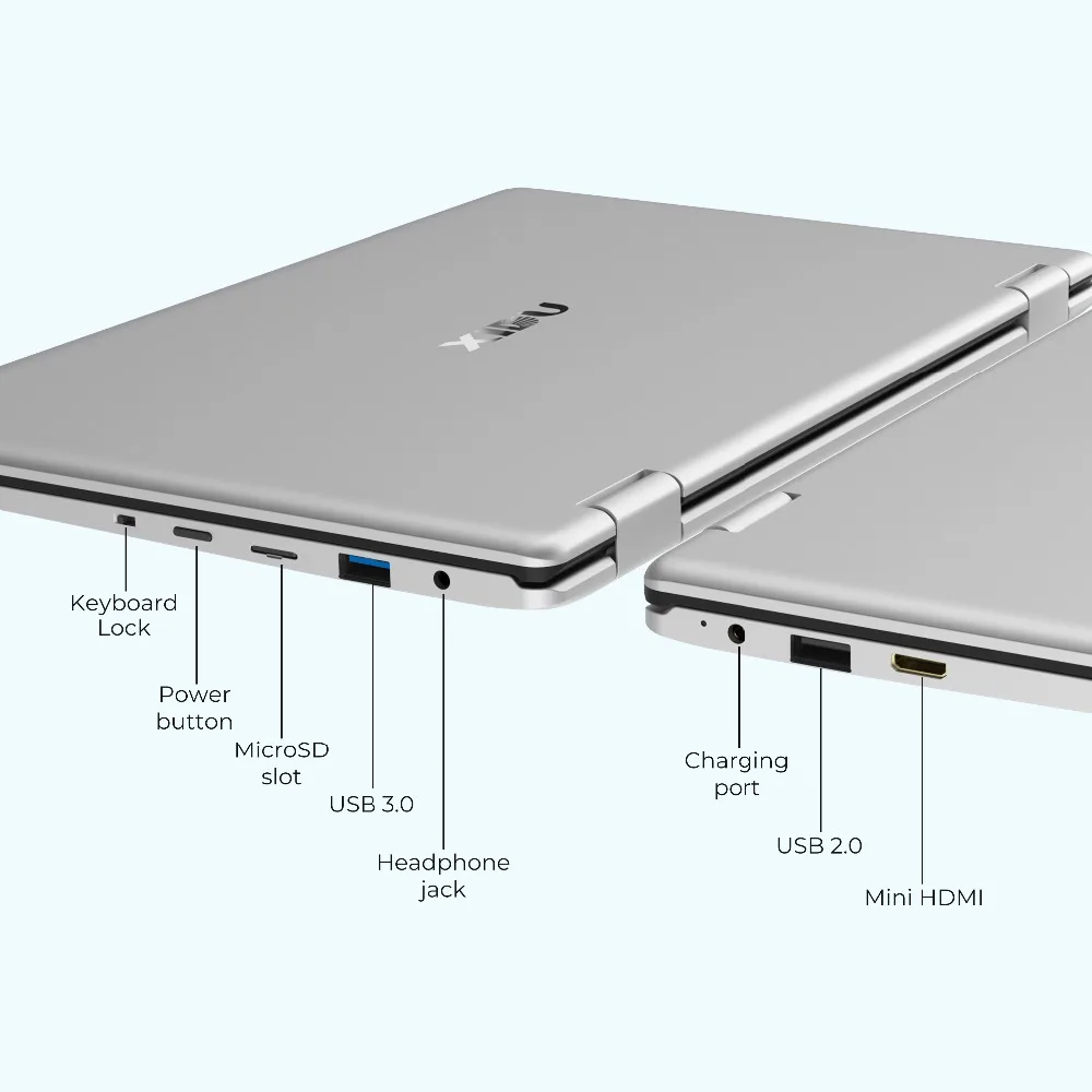 11.6Inch Convertible Mini Intel Atom Touchscreen Laptop Windows 10 Ultraslim 4GB RAM 64GB ROM 1920x1080 Display PC Laptops