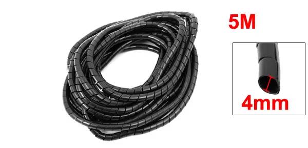 UXCELL 4 мм внутренний диаметр Органайзер из спирального провода обёрточная трубка гибкий управляемый шнур для использования нескольких кабелей