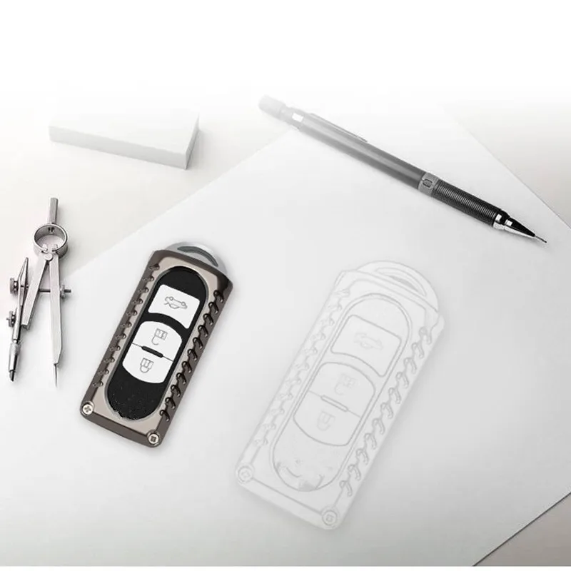 Автомобильный брелок корпус из цинкового сплава корпус умного ключа для Mazda 2 3 BM Axela 6 GJ GL AtenzaCX-3 CX-5 2 DJ 3 BM CX-3 6 GJ1