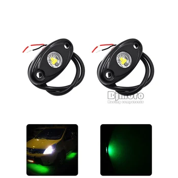 

BJGLOBAL 2" 9W LED Rock Lights for ATV UTV SUV RZV 4X4 Offroad Motorcycle Boat Watercraft Snowmobile Helicopter 10~24V IP67
