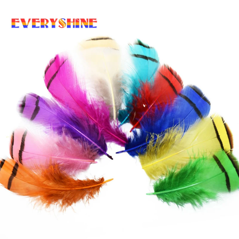 

24pcs/lot Colorful Dyeing Partridge Feathers Plume Chicken Feathers for Fish Hook Head Hoop Brooch Decoration Accessories IF11