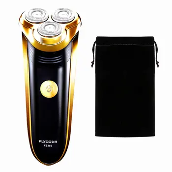 

Flyco Gold Black Electric Shaving Machine for Men Face Care Barbeador Golarka Elektryczna Maquinas De Afeitar FS360-A Bag