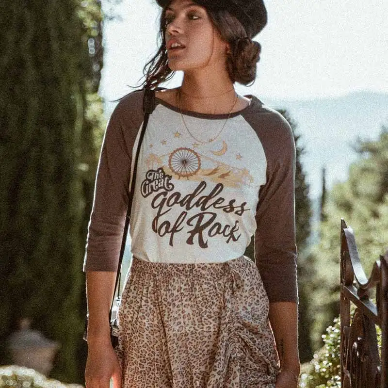

BOHO INSPIRED Summer Tee top Casual Women Top Female T shirt 3/4 sleeve O-neck vintage graphic print tee women boho t shirt 2019