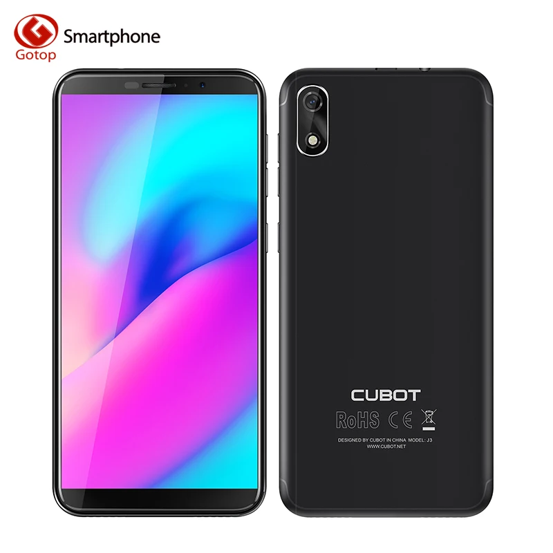 

Cubot J3 MT6580 Quad Core Smartphone Android GO 5.0 Inch Mobile Phone 1G RAM 16G ROM Dual Back Camera 2000mAh 3G Cell Phone