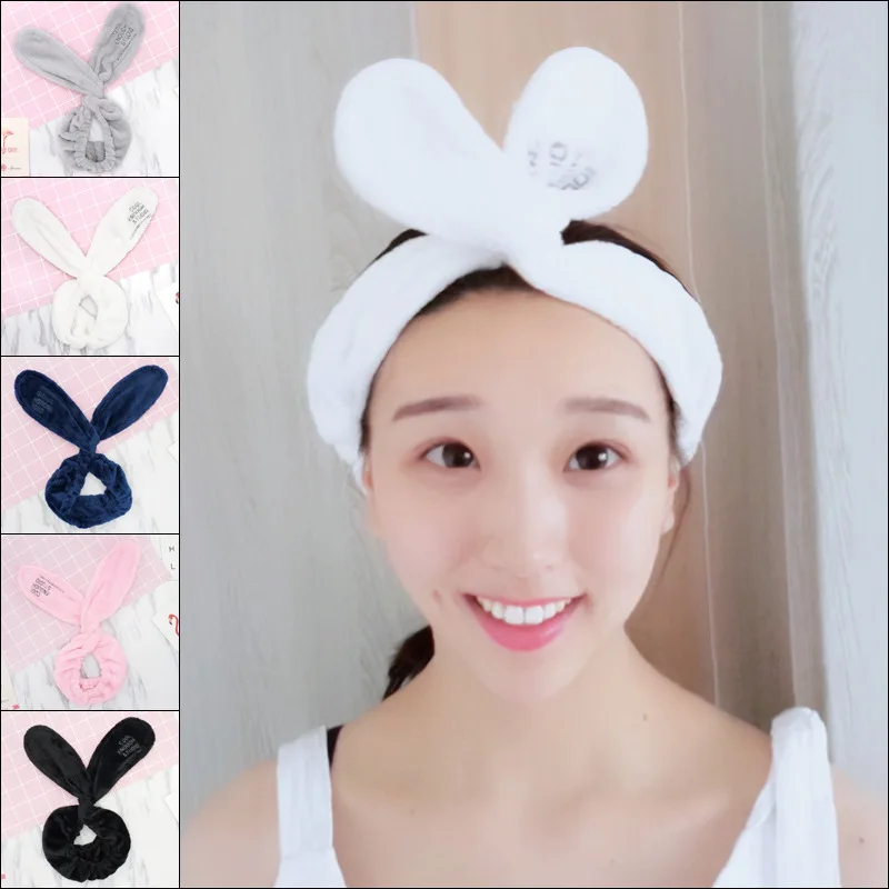 Korea Fashion Rabbit Bunny Ears Scrunchie Women Girls Bow Headband Hair