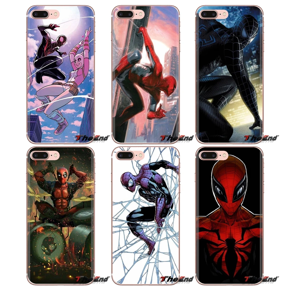 For iPod Touch Apple iPhone 4 4S 5 5S SE 5C 6 6S 7 8 X XR XS Plus MAX Soft Transparent Case Covers Spiderman Hero DC Comic Venom |