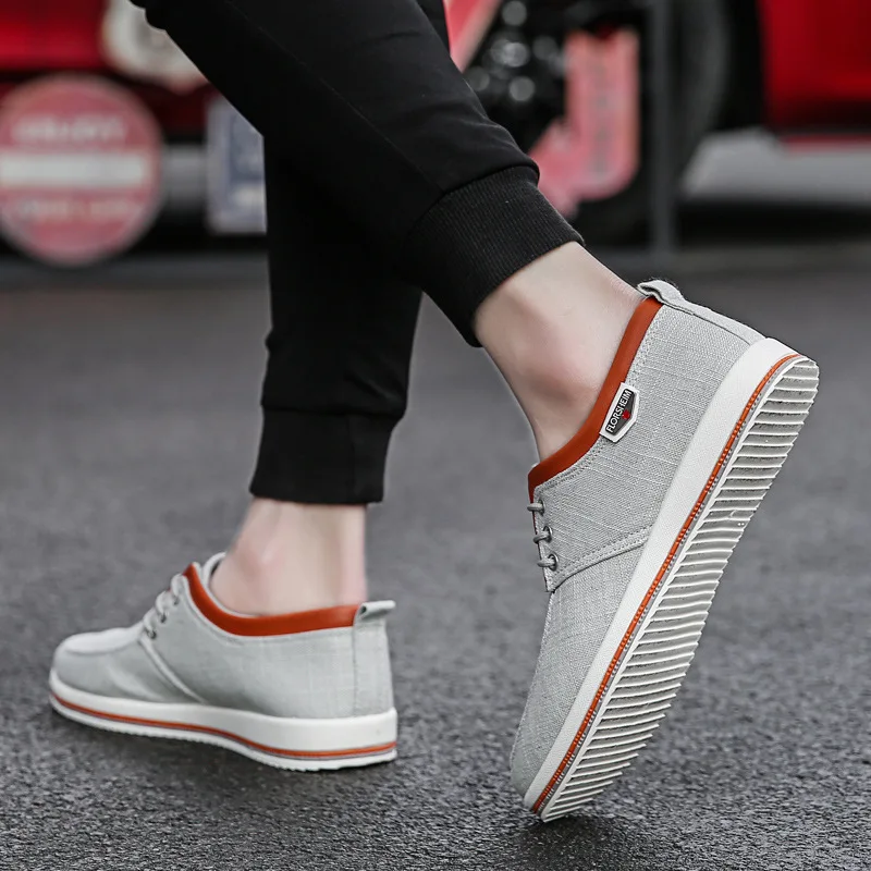 Brand Shoes Men Large Sizes 39-46 Mens Shoes Casual Lace Up Fashion Flats Sneakers Men Black Shoes Comfortable Male Footwear