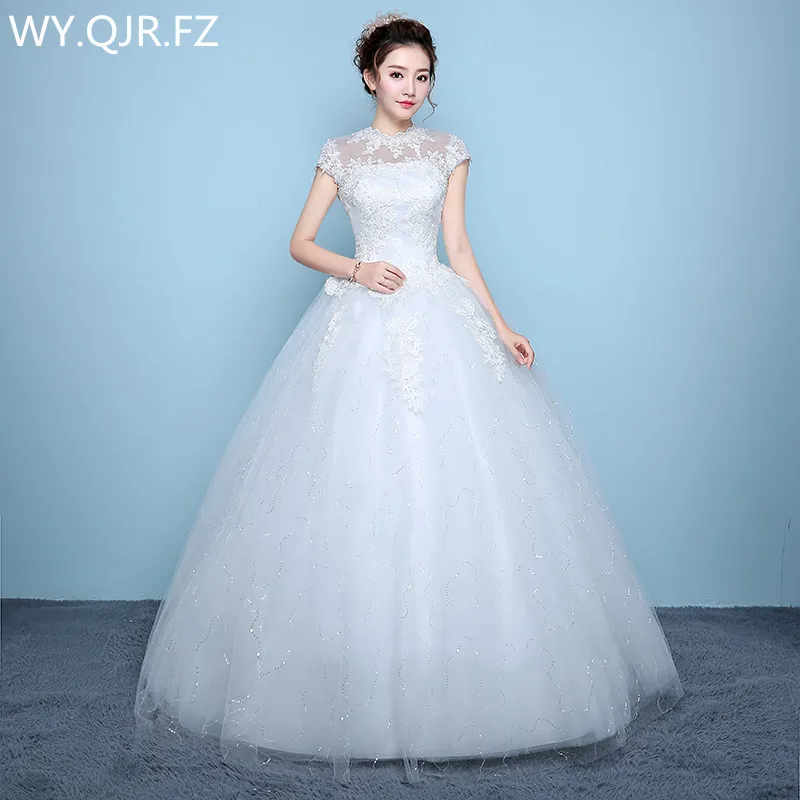 

XXN-059#Ball Gown lace up Bride's wedding dress 2019 new Floor-Length married Dresses women fashion cheap wholesale Custom China